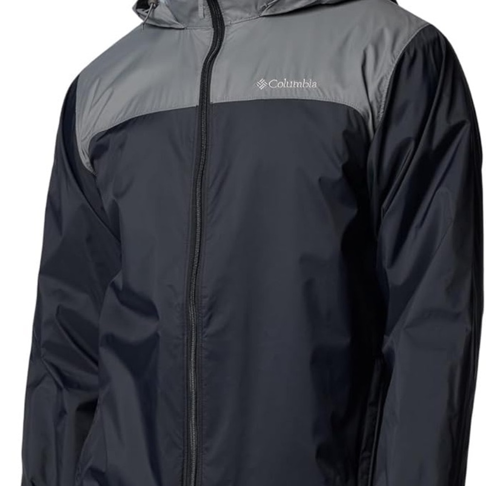 Columbia Men's Black and Gray rain Jacket
